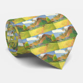 Tahitian Landscape, Mountains Tahiti, Paul Gauguin Stropdas (Opgerold)