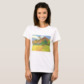 Tahitian Landscape, Mountains Tahiti, Paul Gauguin T-shirt (Voorkant volledig)