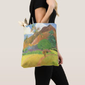 Tahitian Landscape, Mountains Tahiti, Paul Gauguin Tote Bag (Dichtbij)