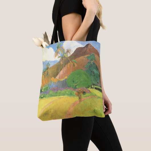 Tahitian Landscape, Mountains Tahiti, Paul Gauguin Tote Bag (Dichtbij)