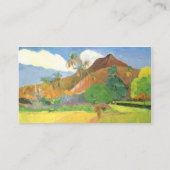 Tahitian Landscape, Mountains Tahiti, Paul Gauguin Visitekaartje (Achterkant)