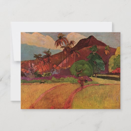 Tahitian Landscape van Paul Gauguin (1893) Kaart (Voorkant)