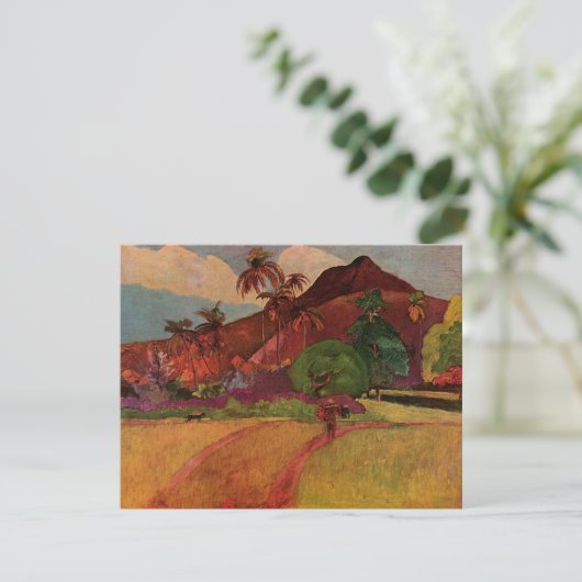 Tahitian Landscape van Paul Gauguin (1893) Kaart (Staand voorkant)