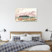 Tahitian Landscape (w/c op papier) Canvas Afdruk (Insitu (Slaapkamer))