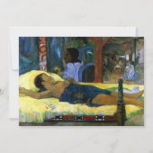 Tahitian Natitivity scene Gauguin kleurrijke kunst Aankondiging (Voorkant)