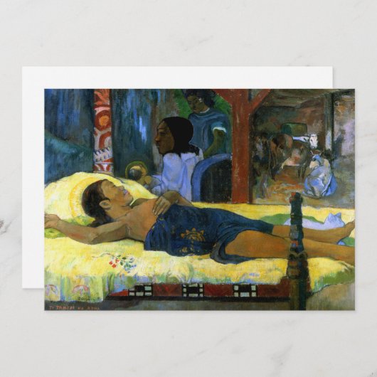 Tahitian Natitivity scene Gauguin kleurrijke kunst Aankondiging (Voorkant / Achterkant)
