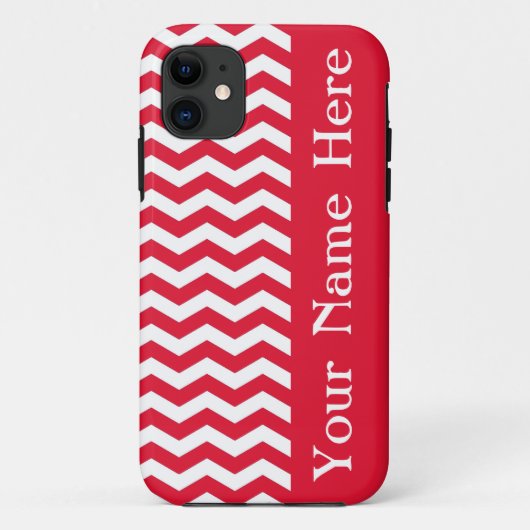 Tahitian Orchid Wave Chevron met naam Case-Mate iPhone Case (Achterkant)