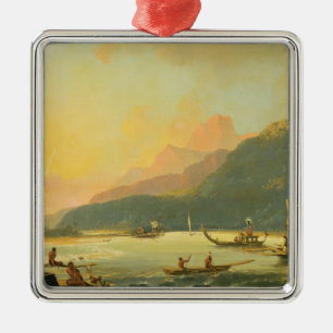 Tahitian War Galleys in Matavai Bay, Tahiti, 1766 Metalen Ornament