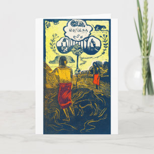 Tahitian Women and Dog, Gauguin Kaart