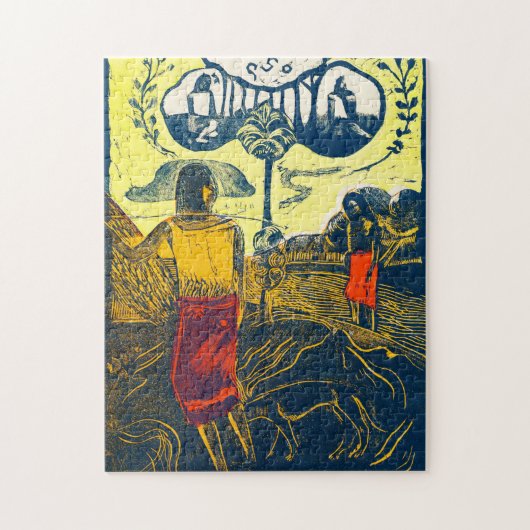 Tahitian Women and Dog, Gauguin Legpuzzel (Verticaal)