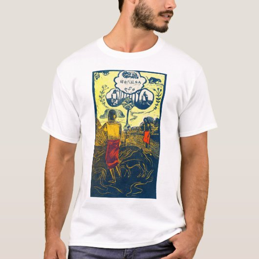 Tahitian Women and Dog, Gauguin T-shirt (Voorkant)