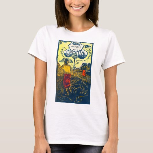Tahitian Women and Dog, Gauguin T-shirt (Voorkant)