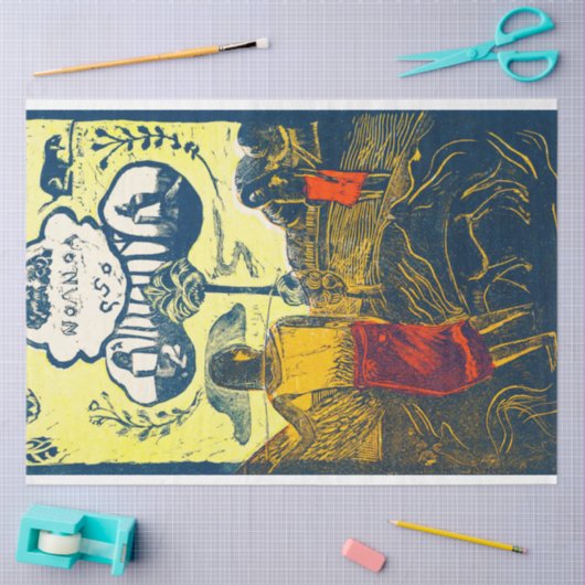 Tahitian Women and Dog, Gauguin Tissuepapier (Craft)