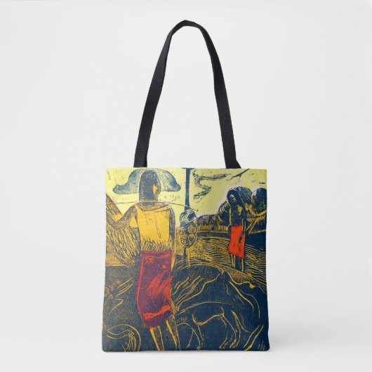 Tahitian Women and Dog, Gauguin Tote Bag (Voorkant)