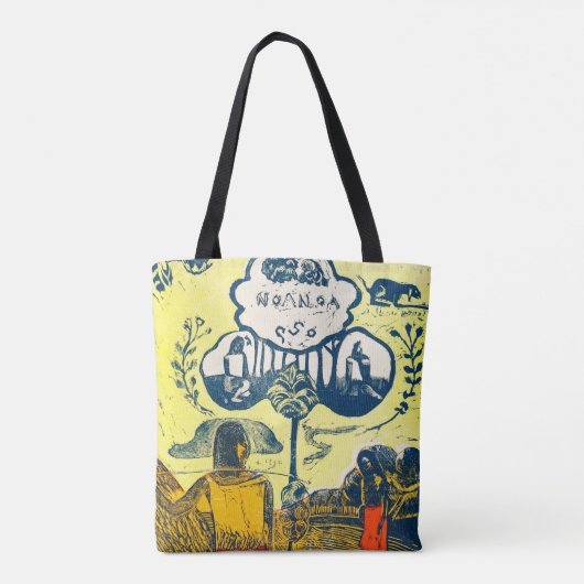 Tahitian Women and Dog, Gauguin Tote Bag (Achterkant)