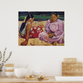 Tahitian Women on Beach door Gauguin Poster (Keuken)