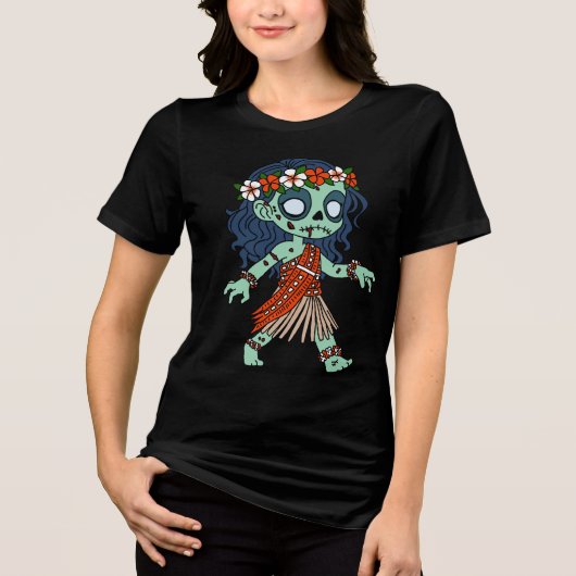 Tahitian Zombie Tri-Blend Shirt (Voorkant)