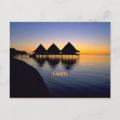 Tahitische Zonsondergang Briefkaart (Voorkant)