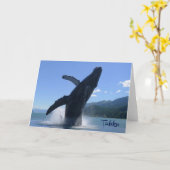 "Tahku" - het breken van een bultrug walvisbeeld - Kaart (Gele Bloem)