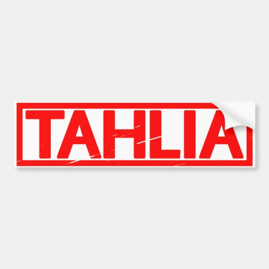 Tahlia Stempel Bumpersticker (Voorkant)