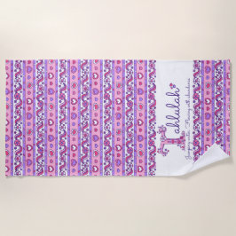 Tahlulah naam betekent bloem hart roze handdoek