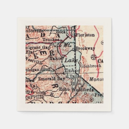 Tahoe California  cocktailservetten Servet (Voorkant)