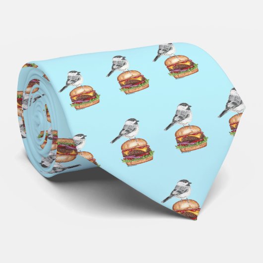 Tahoe Chickadee Cheeseburger Bird Stropdas (Opgerold)