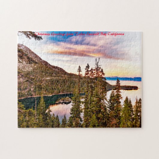 Tahoe Emerald Bay California. kerstcadeautjes Legpuzzel (Horizontaal)