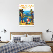 Tahoe Lake Region Vintage Reizen Poster Kunstwerk Canvas Afdruk (Insitu (Slaapkamer))
