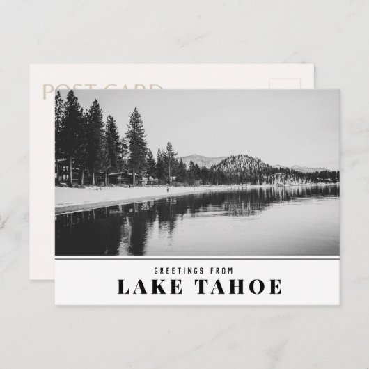 Tahoe-meer in Pinewild met Round Hill en Pine Tr Briefkaart (Voorkant / Achterkant)