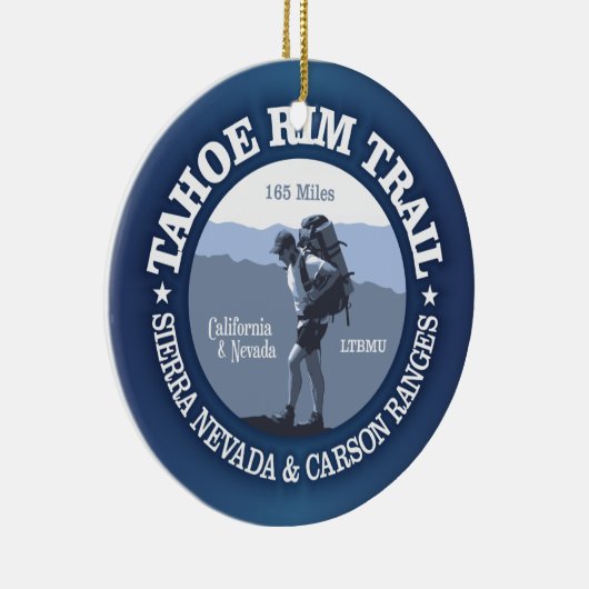 Tahoe Rim Trail Keramisch Ornament (Rechts)