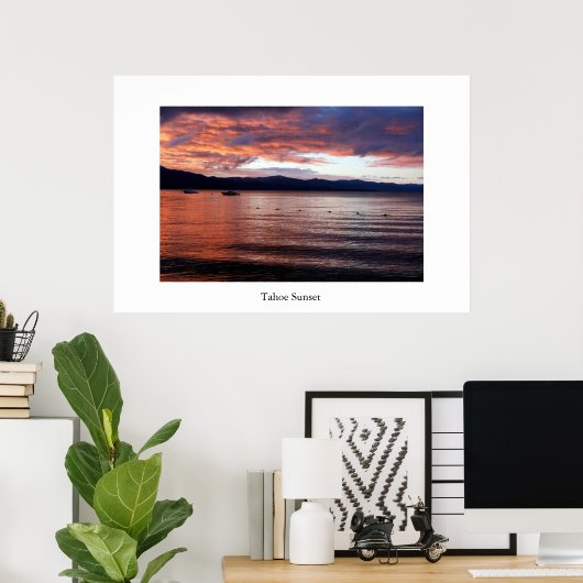 Tahoe Sunset Poster (Thuiskantoor)