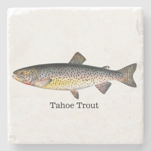 Tahoe Trout Fish Stenen Onderzetter (Voorkant)