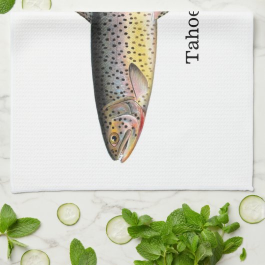 Tahoe Trout Fish Theedoek (Gevouwen)