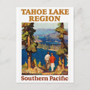 Tahoe USA Vintage Travel Poster teruggezet Briefkaart