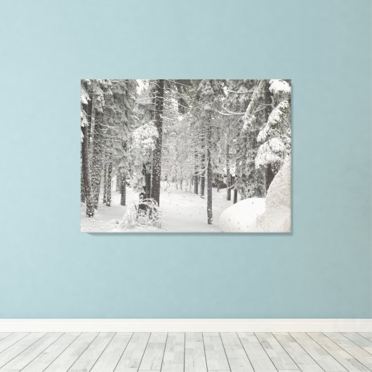 Tahoe Winter Wonderland Canvas Afdruk (Insitu (Houten vloer))
