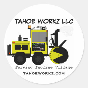 Tahoe Workz LLC Sneeuwverwijderingsservices Ronde Sticker