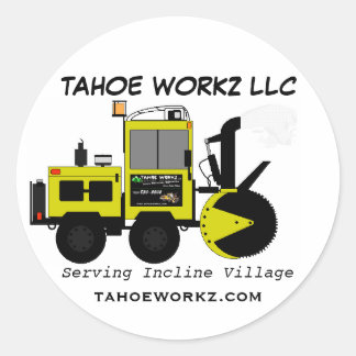 Tahoe Workz LLC Sneeuwverwijderingsservices Ronde Sticker