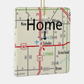 Tahoka TX Map Keramisch Ornament (Rechts)