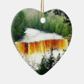 Tahquamenon Bovenste Herfst Hoger schiereiland Mic Keramisch Ornament (Rechts)