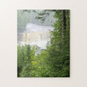 Tahquamenon Falls in Foggy Mist Legpuzzel (Verticaal)