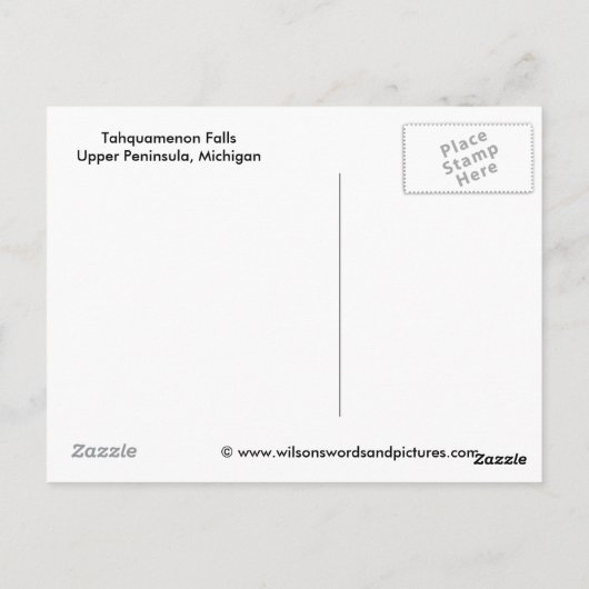 Tahquamenon Herfsten Bovenop het schiereiland Brie Briefkaart (Achterkant)