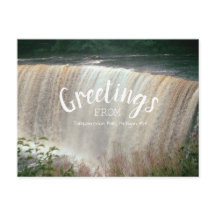 Tahquamenon Herfsten Greetings Michigan Waterfall
