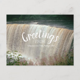 Tahquamenon Herfsten Greetings Michigan Waterfall Briefkaart