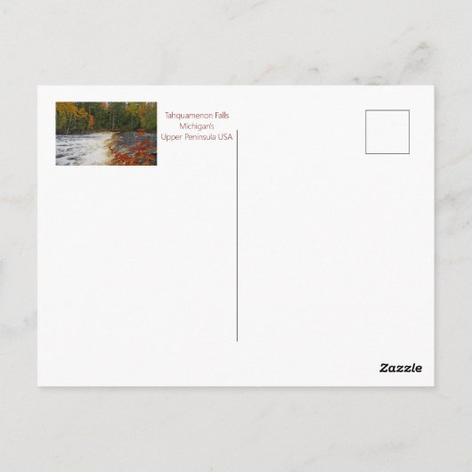 TAHQUAMENON-HERFSTEN IN DE AUTUMN / MICHIGAN'S U.P BRIEFKAART (Achterkant)