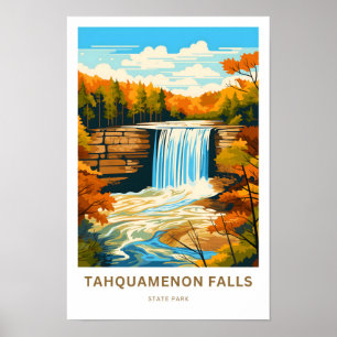 Tahquamenon Herfsten State Park Reisprint Poster