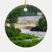 Tahquamenon Onderste Herfsten Keramisch Ornament (Achterkant)