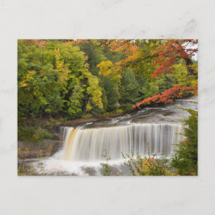 Tahquamenon-watervallen in de herfst briefkaart