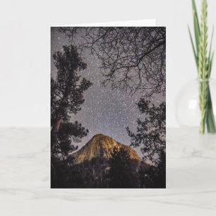 Tahquitz Peak bij Night Wenskaart Kaart