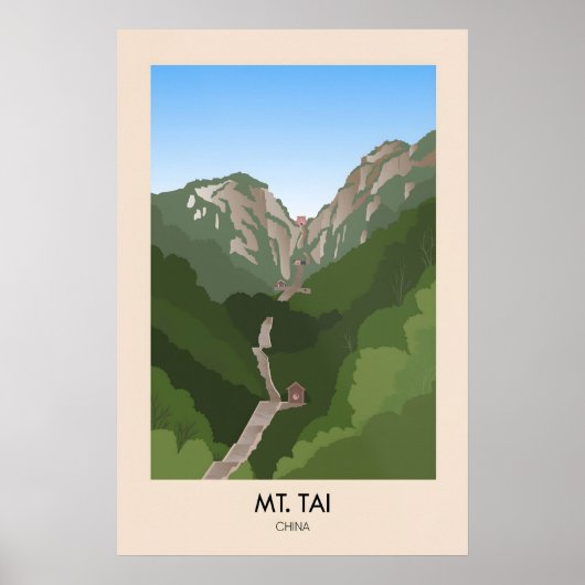 Tai Berg China Reisposter Poster (Voorkant)
